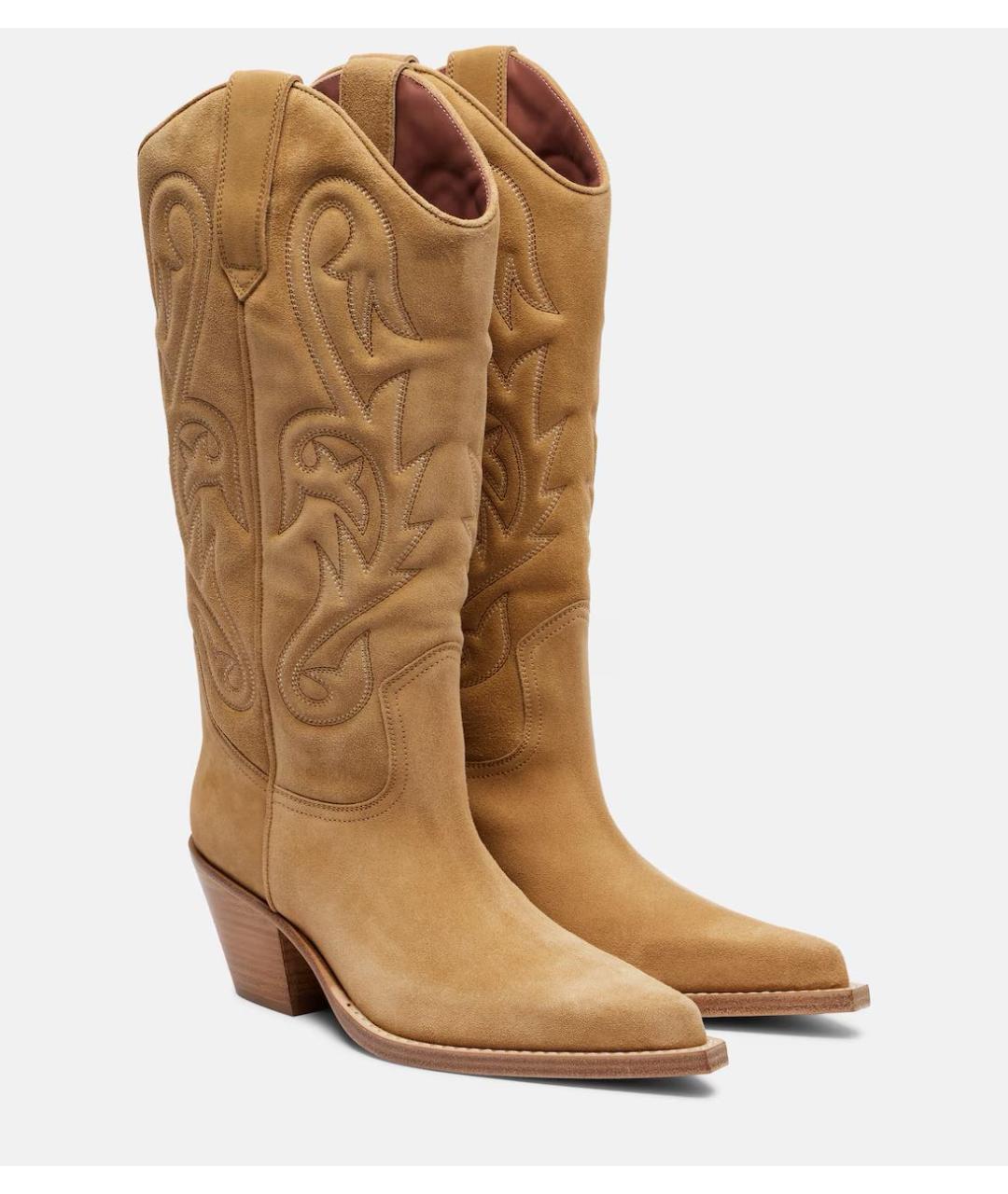 PARIS TEXAS Бежевые замшевые ботинки, фото 4