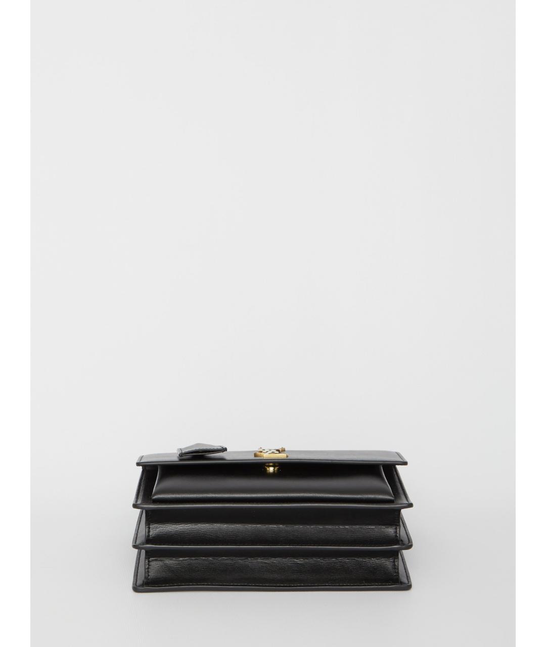 SAINT LAURENT Черная кожаная сумка через плечо, фото 3