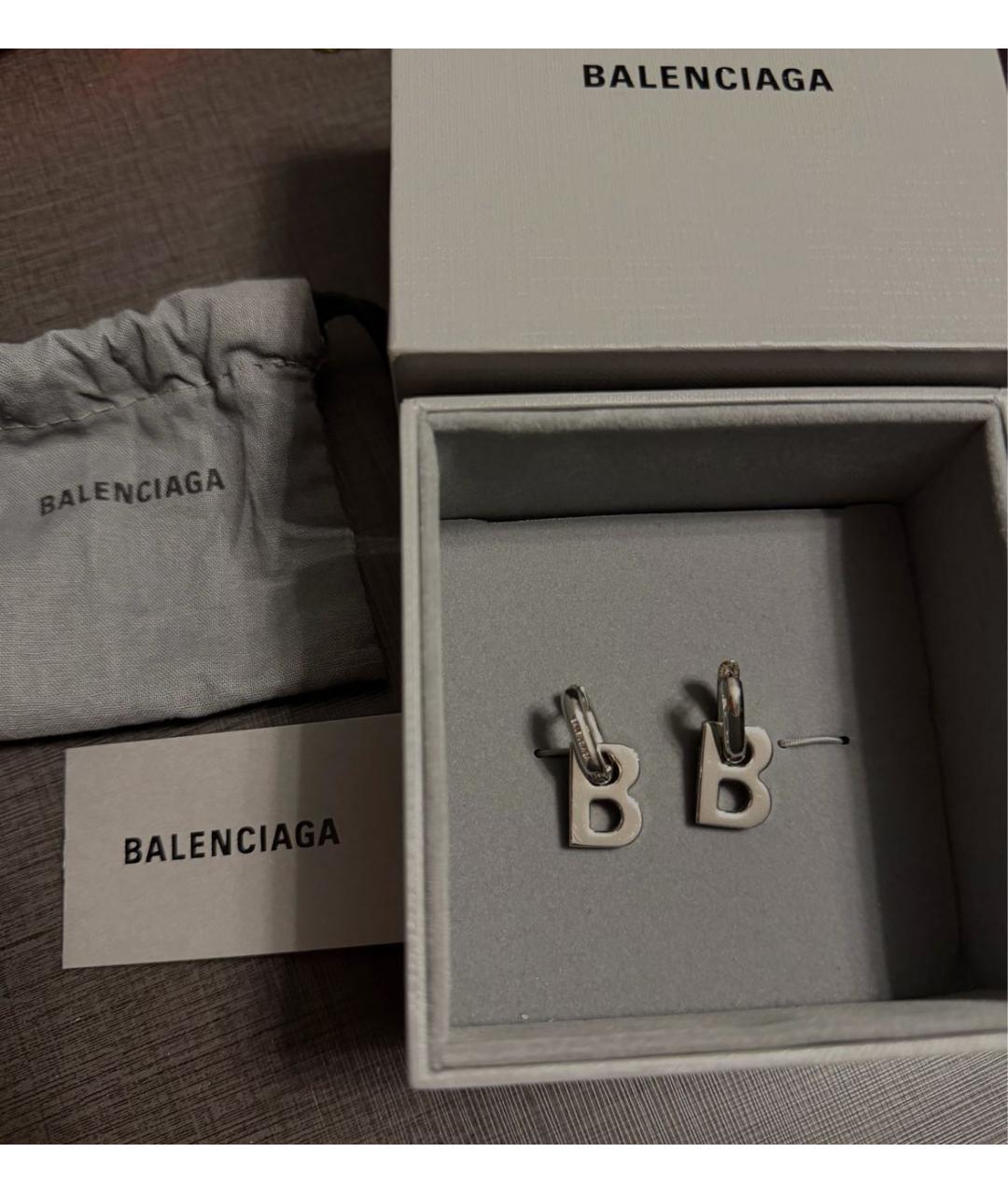 BALENCIAGA Серебряные серьги, фото 2