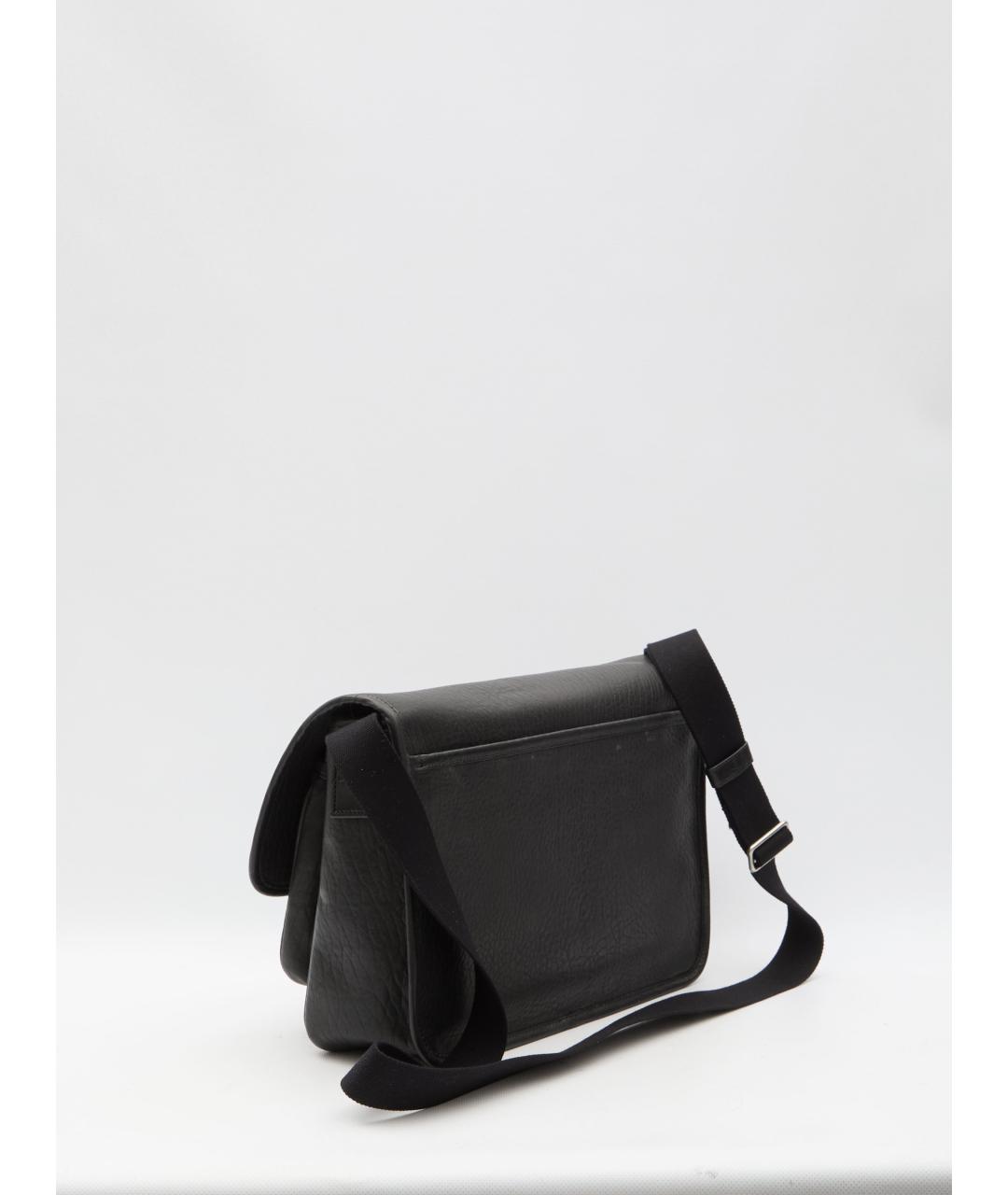 SAINT LAURENT Черная кожаная сумка на плечо, фото 2