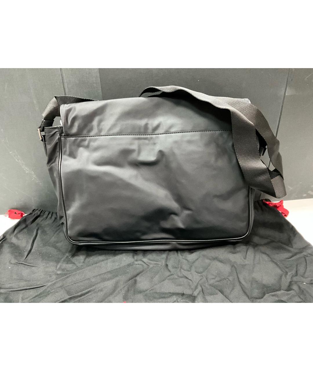 KITON Черная синтетическая сумка на плечо, фото 2