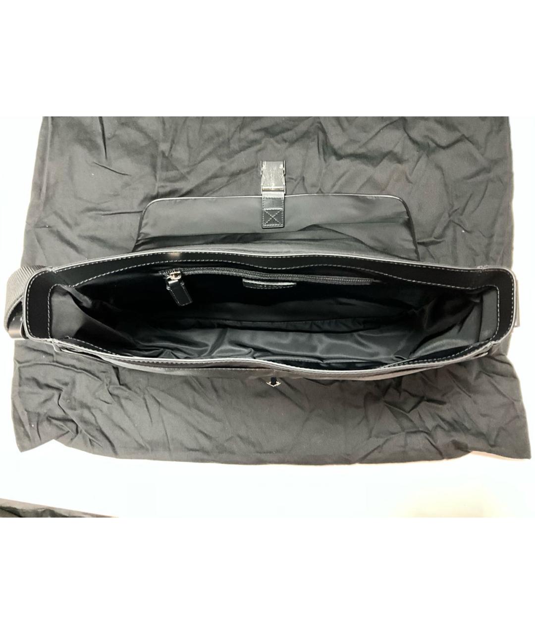 KITON Черная синтетическая сумка на плечо, фото 4