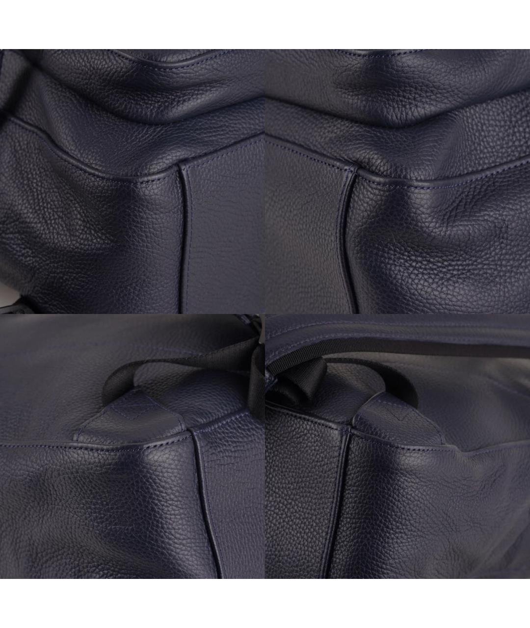 MONTBLANC Темно-синий кожаный рюкзак, фото 8