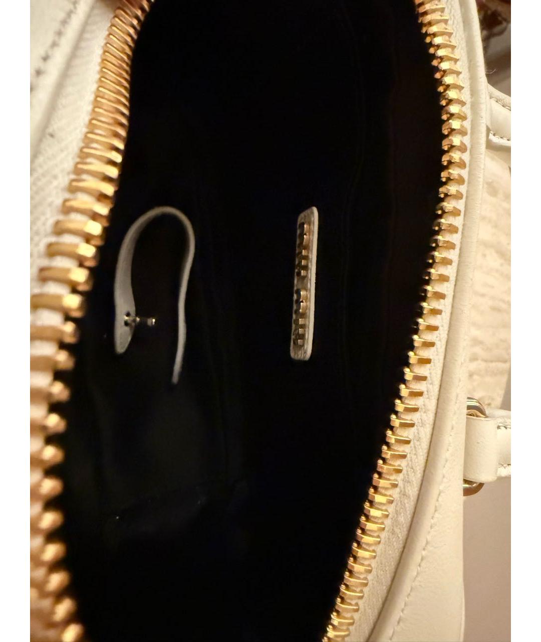 MIU MIU Белая кожаная сумка с короткими ручками, фото 4