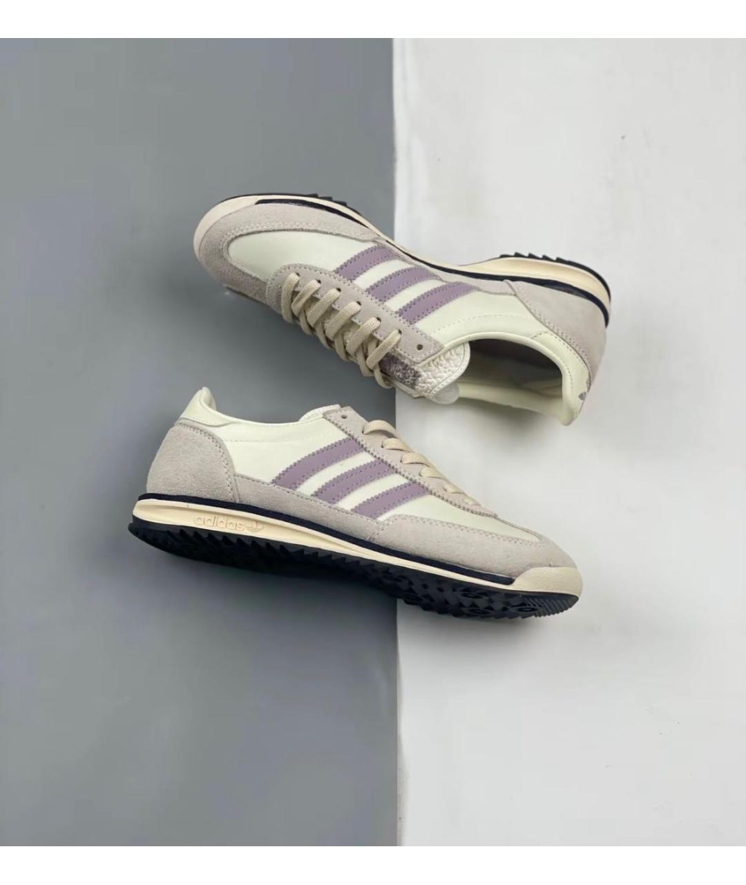 ADIDAS Бежевые замшевые кроссовки, фото 2