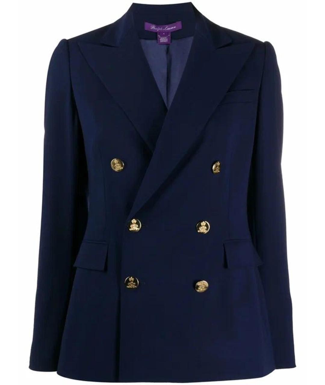 RALPH LAUREN Темно-синий жакет/пиджак, фото 8