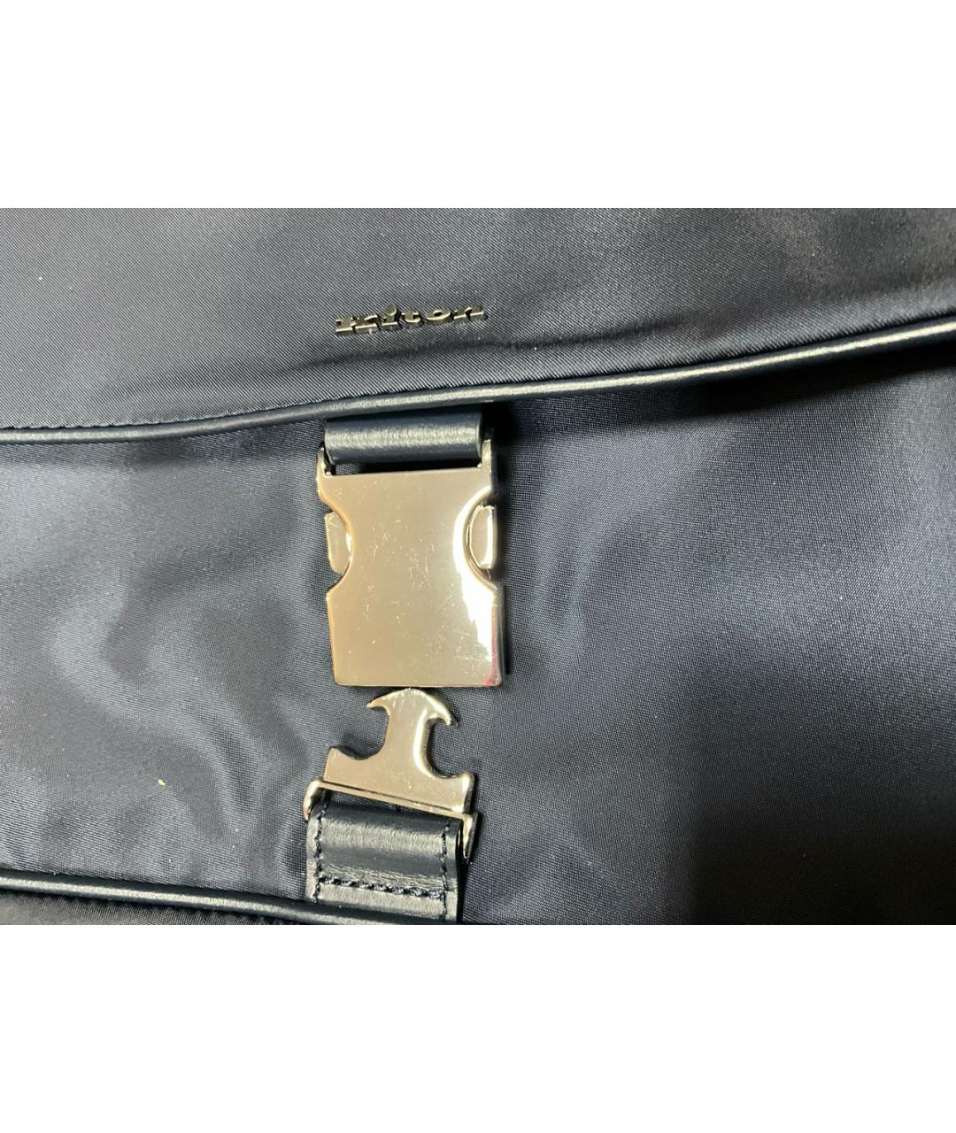 KITON Синяя синтетическая сумка на плечо, фото 2