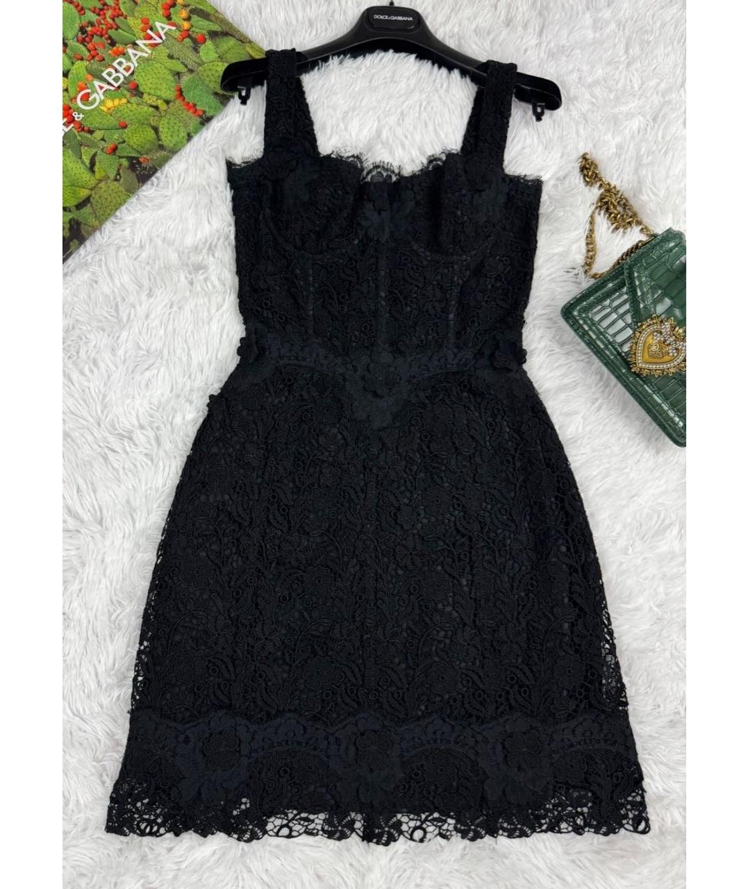 DOLCE&GABBANA Черное шелковое вечернее платье, фото 4