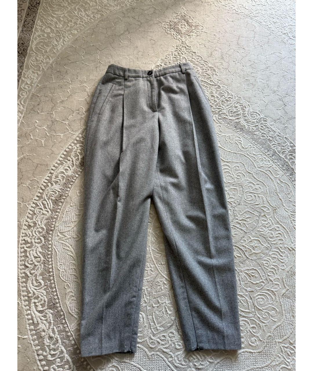 12 STOREEZ Серые шерстяные брюки узкие, фото 8