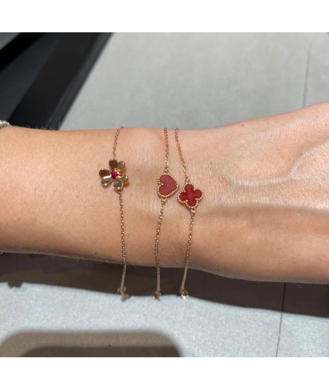 VAN CLEEF & ARPELS Бордовый браслет из желтого золота, фото 3