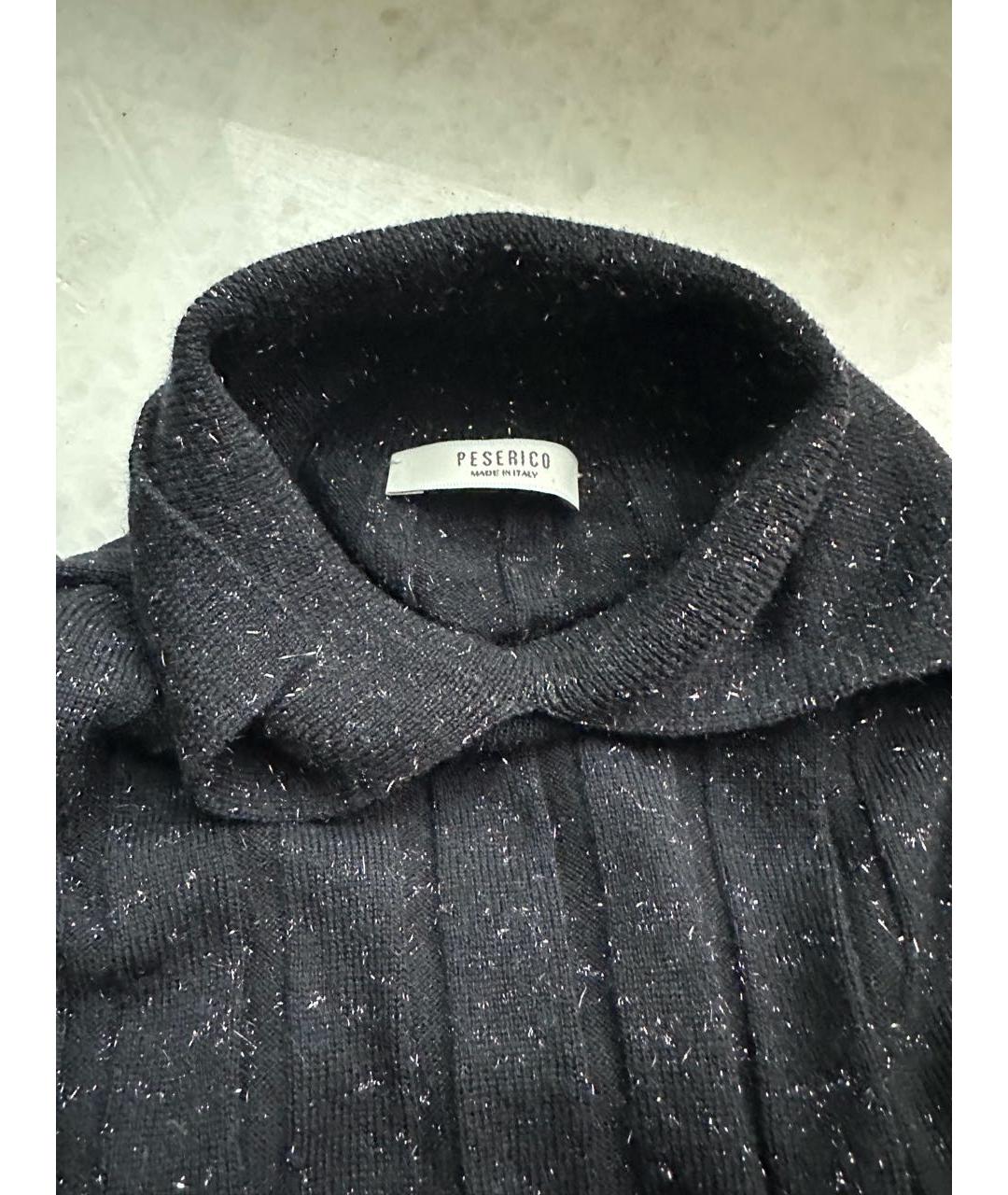 PESERICO Черная шерстяная водолазка, фото 3