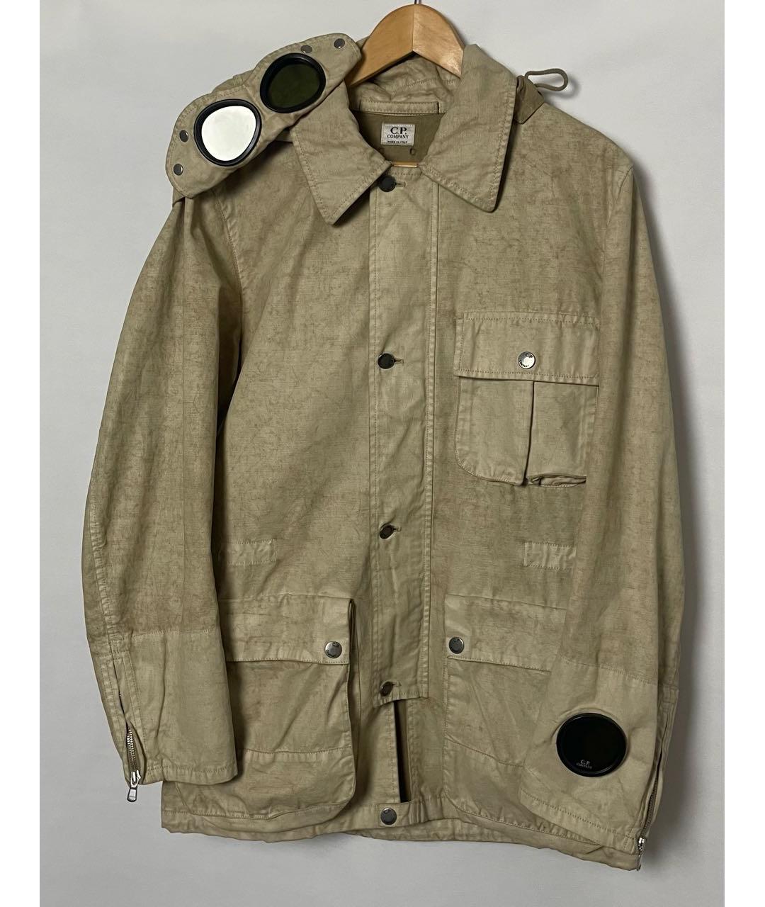 CP COMPANY Бежевая льняная куртка, фото 9