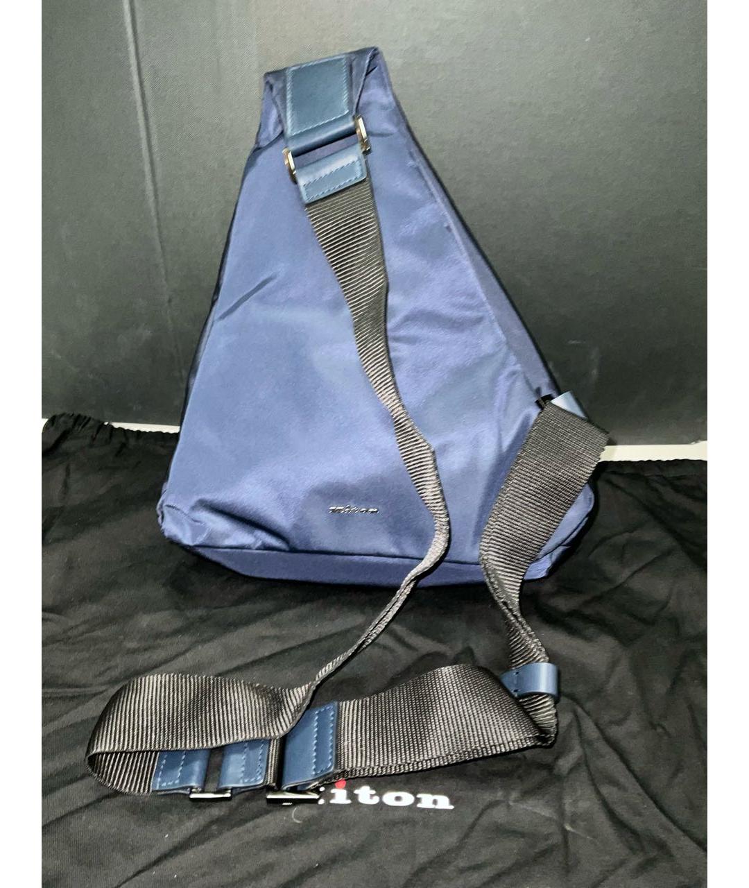 KITON Синий синтетический рюкзак, фото 2