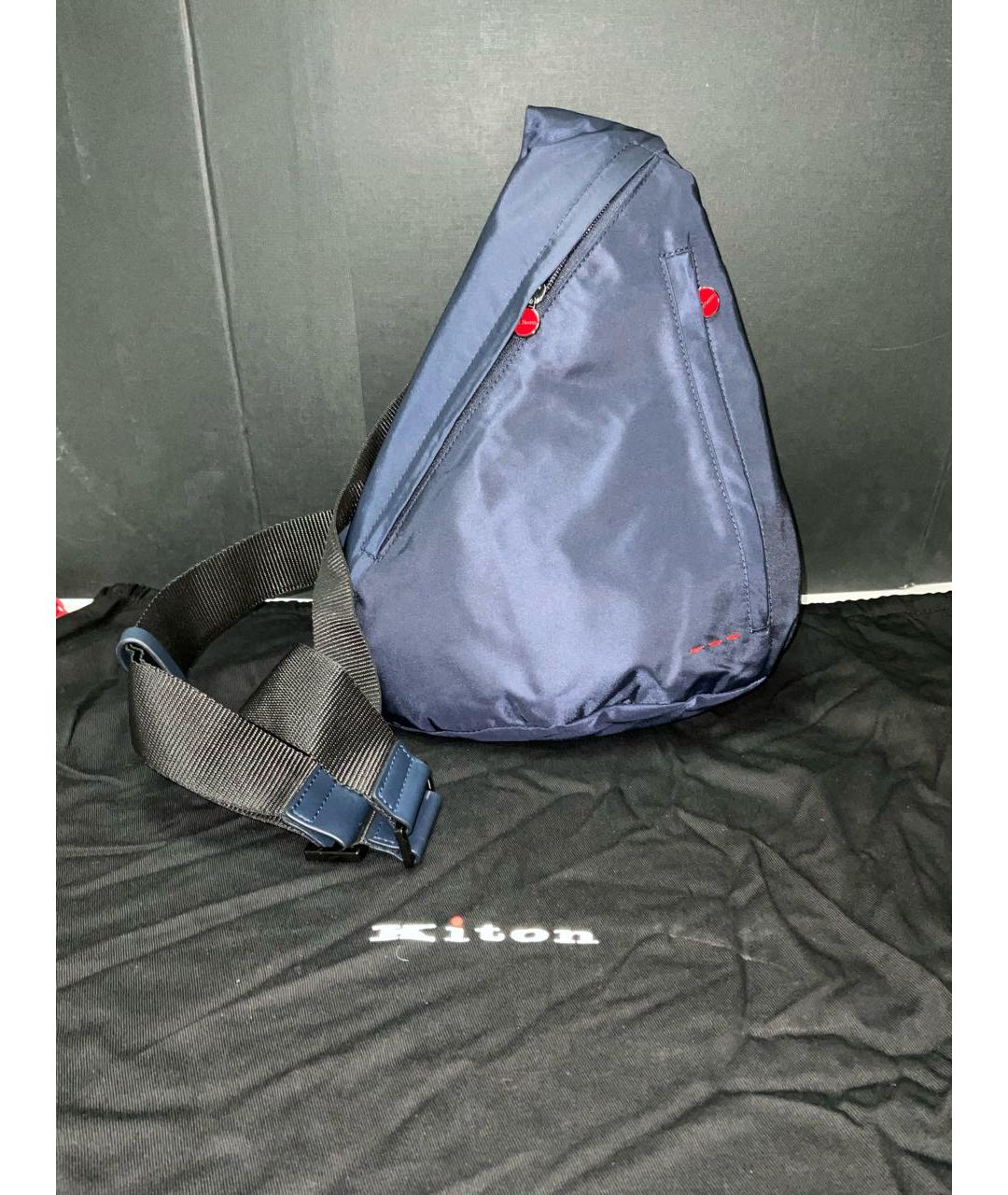 KITON Синий синтетический рюкзак, фото 8