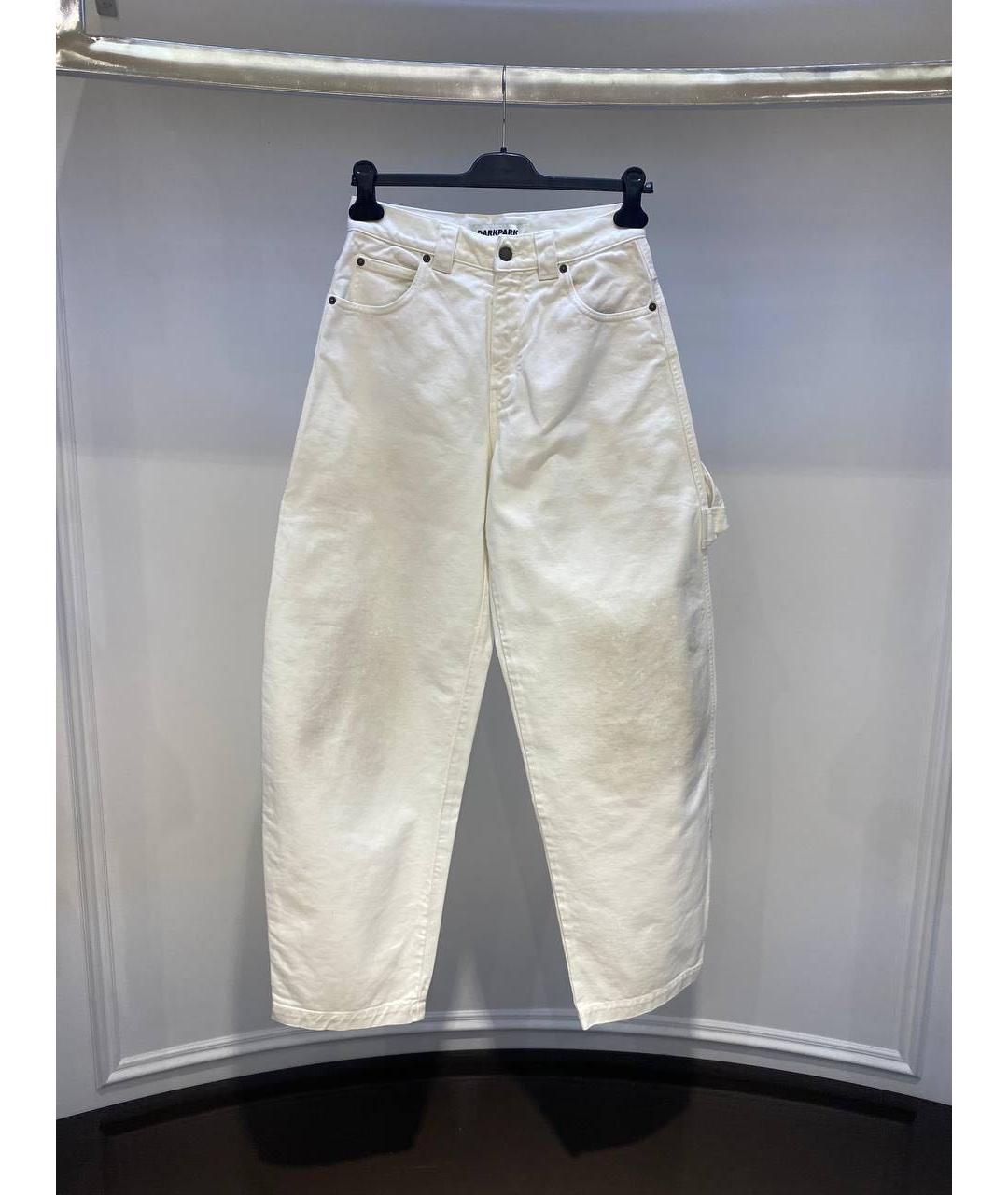 DARKPARK Белые хлопковые прямые джинсы, фото 2