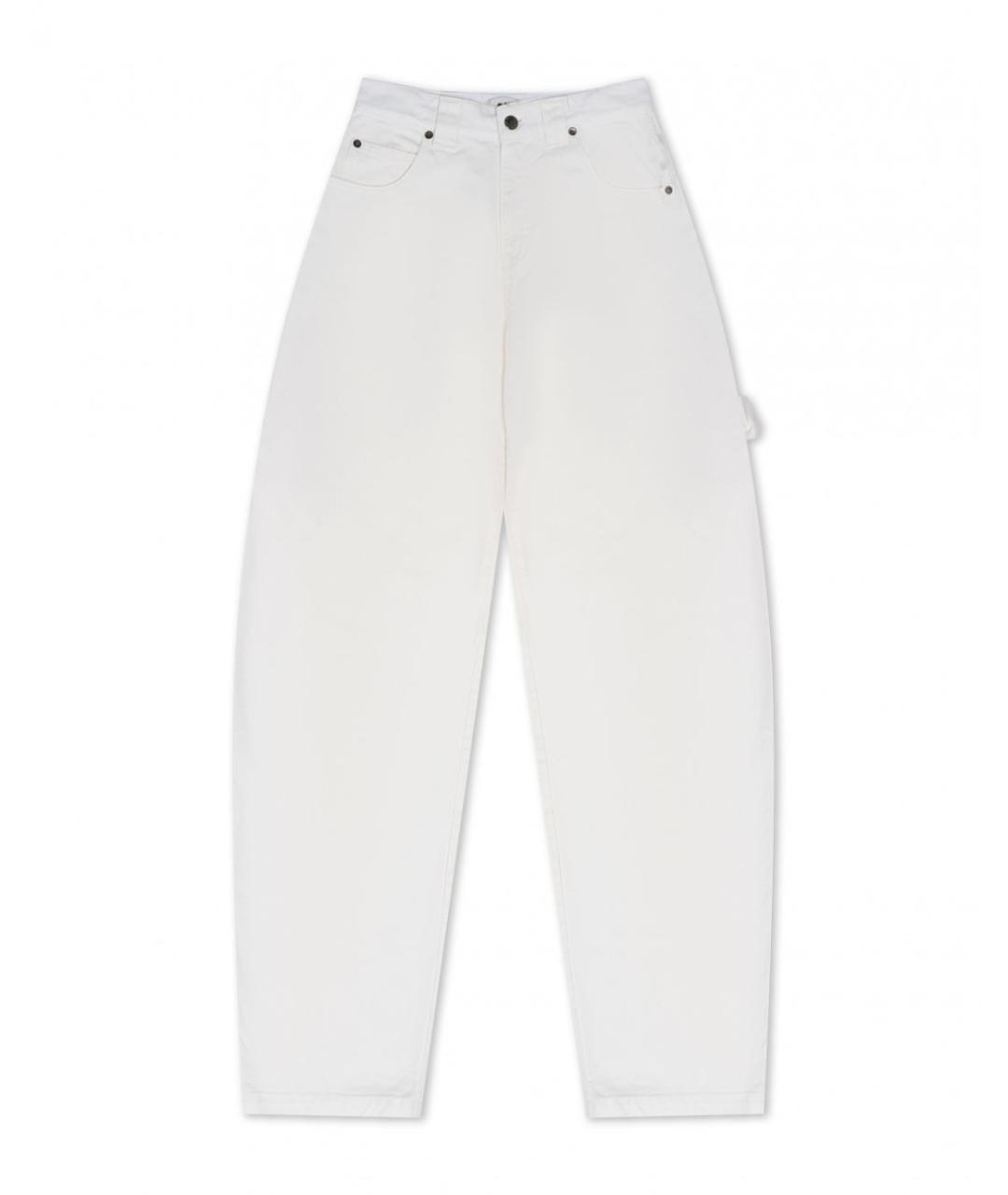 DARKPARK Белые хлопковые прямые джинсы, фото 1
