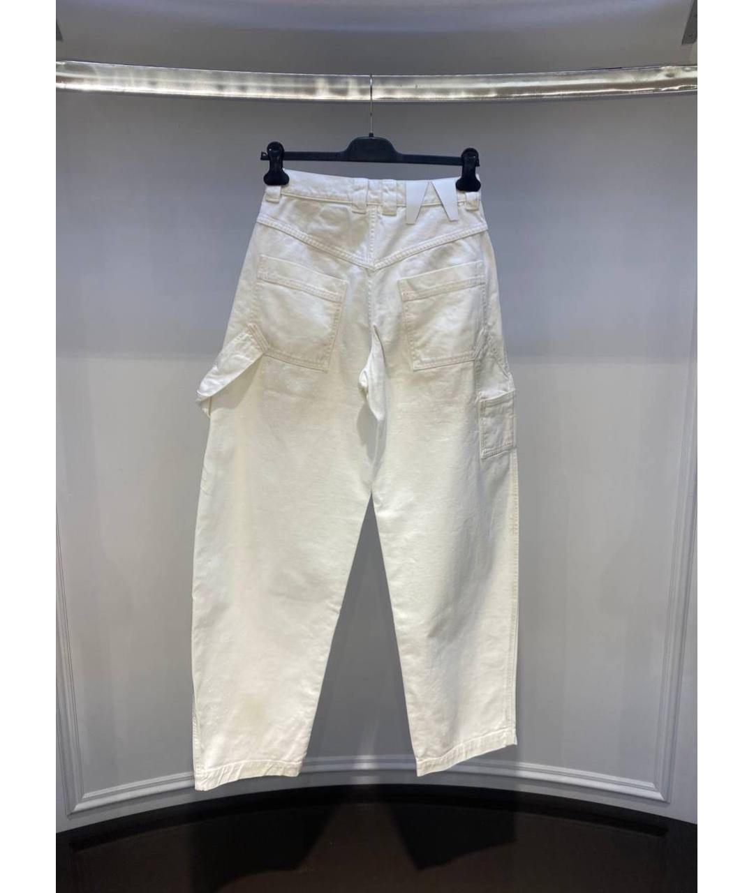 DARKPARK Белые хлопковые прямые джинсы, фото 3
