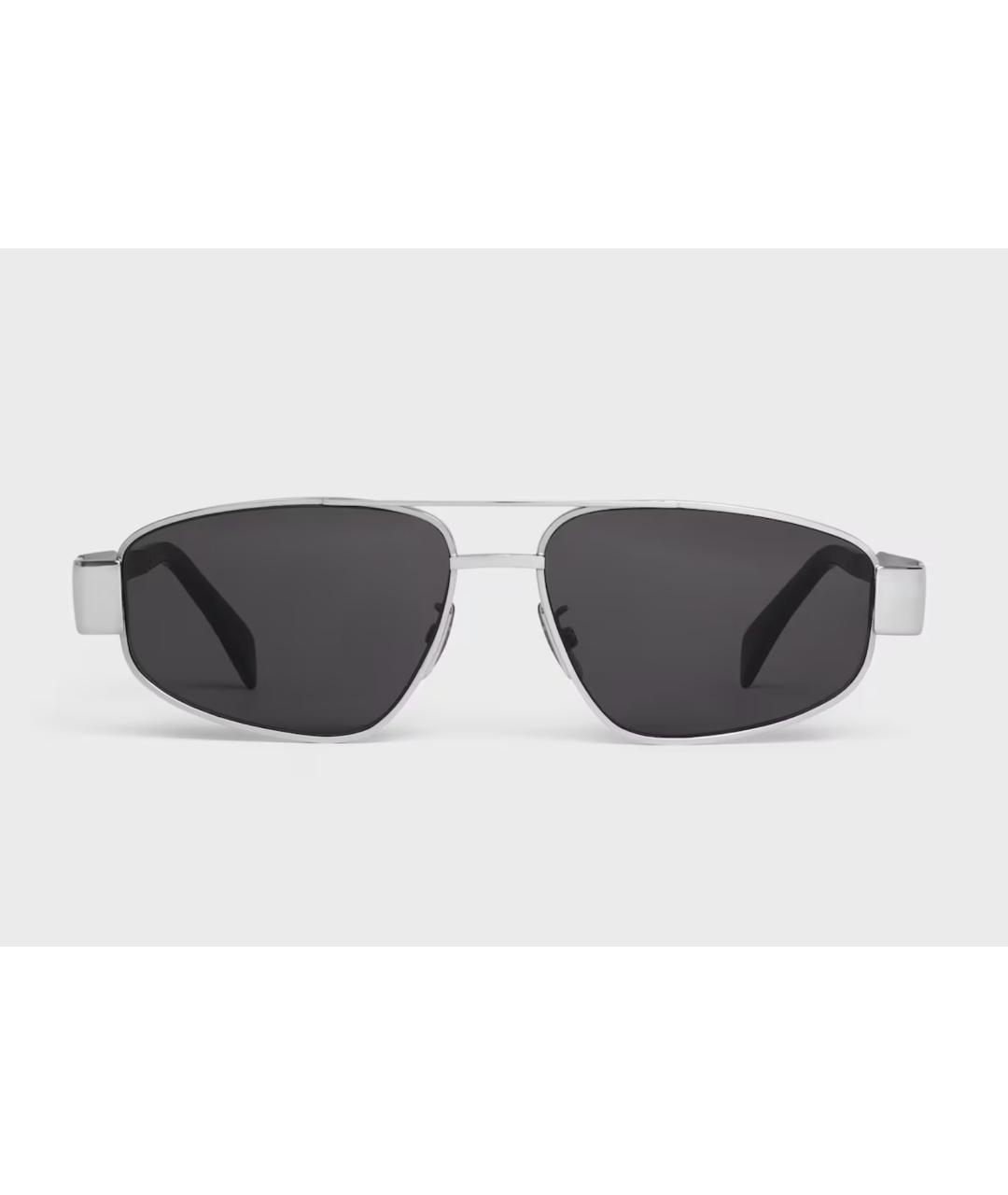 CELINE Серебряные металлические солнцезащитные очки, фото 7