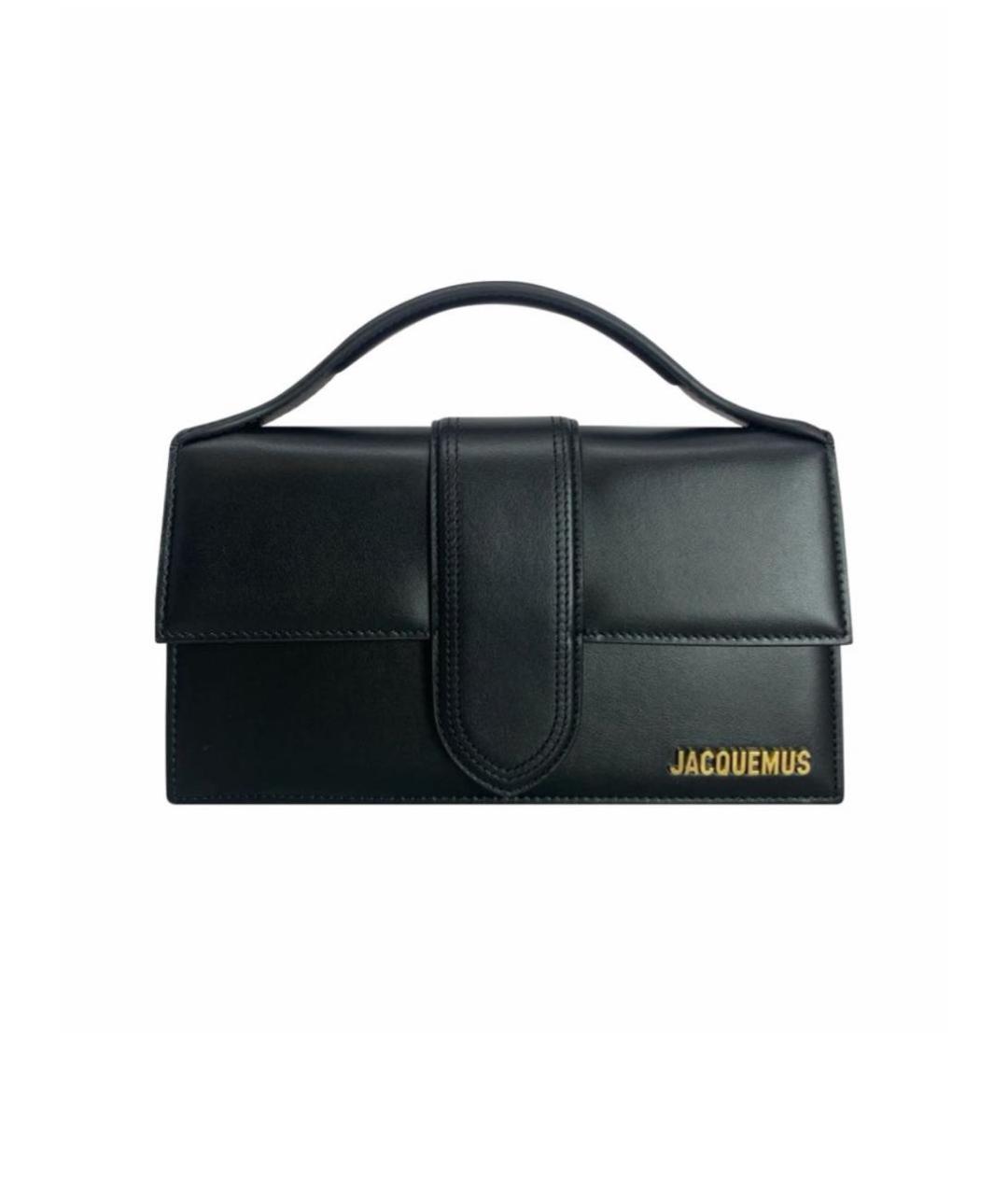 JACQUEMUS Черная кожаная сумка через плечо, фото 9