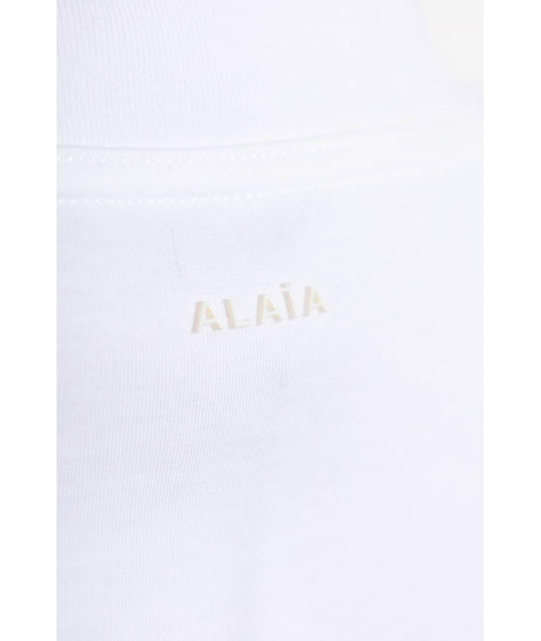 ALAIA Белая хлопковая футболка, фото 5