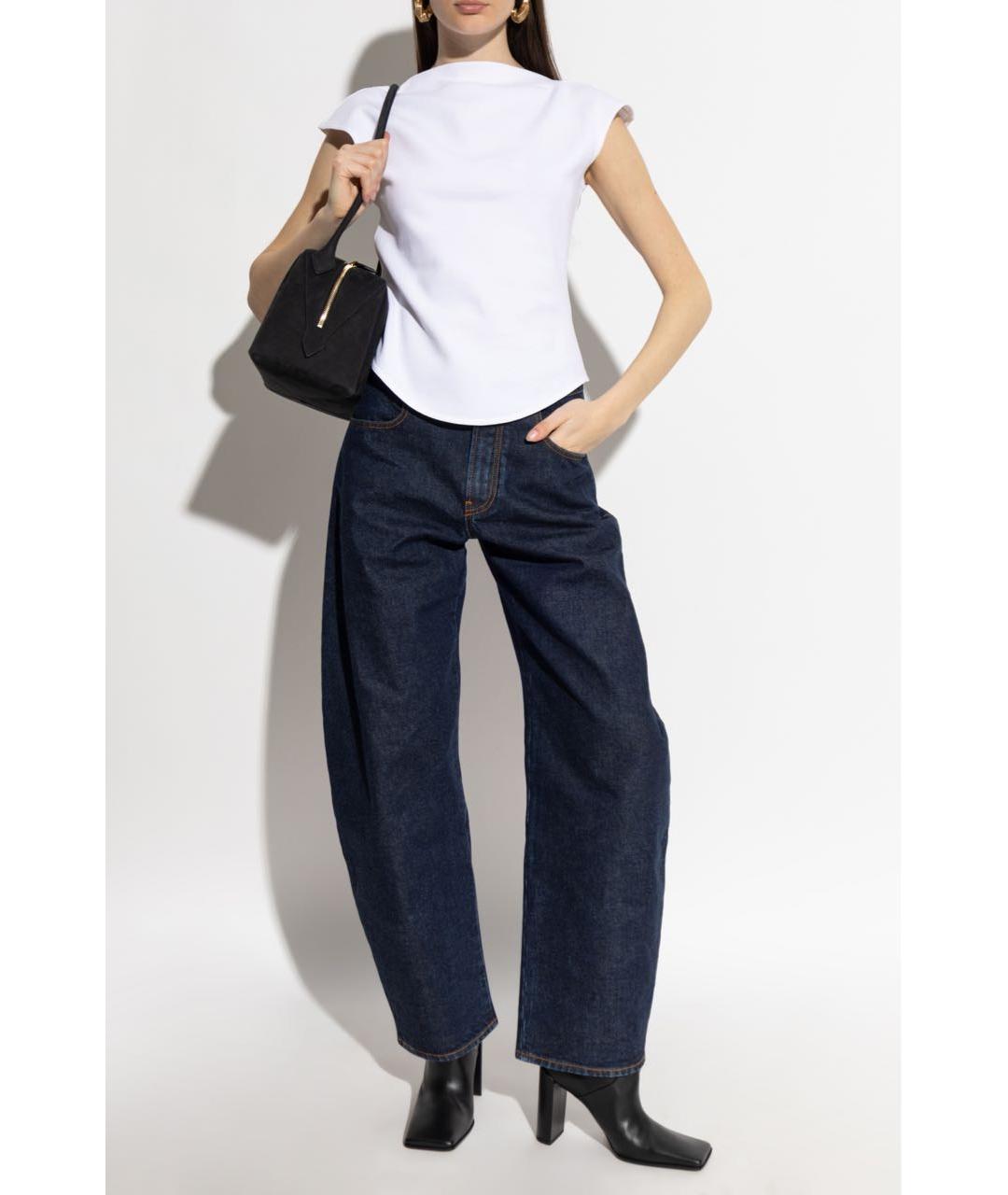 ALAIA Белая хлопковая футболка, фото 8