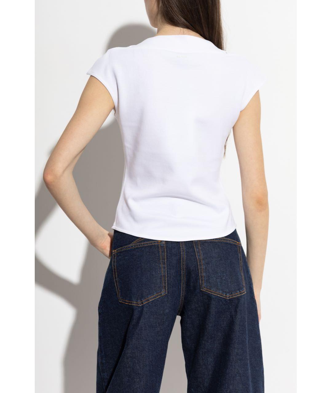 ALAIA Белая хлопковая футболка, фото 7