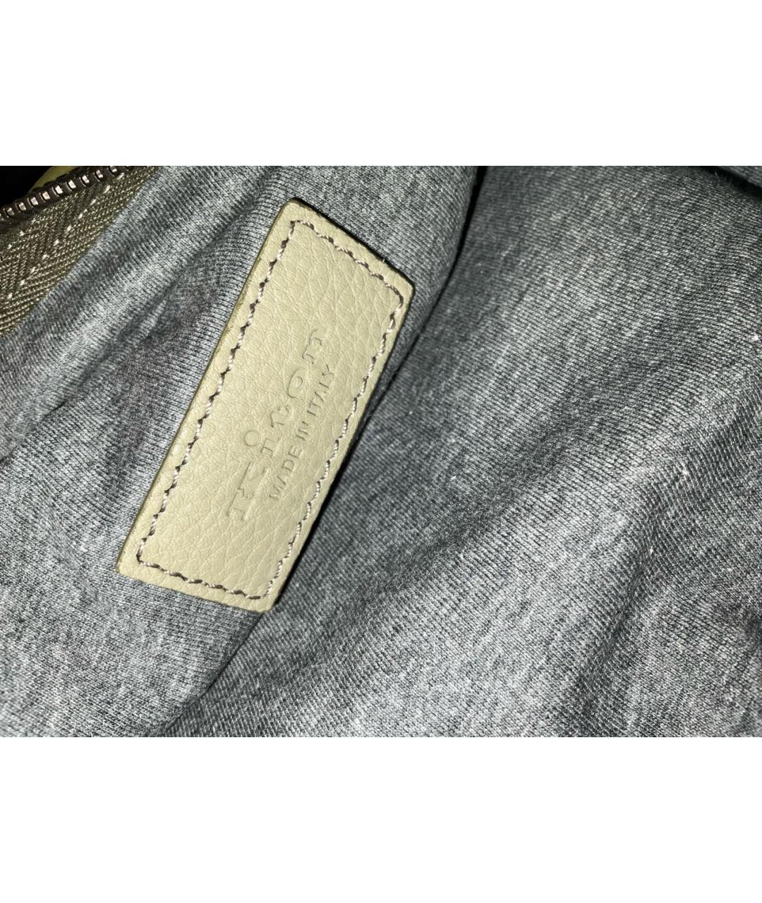 KITON Бежевая кожаная барсетка, фото 4