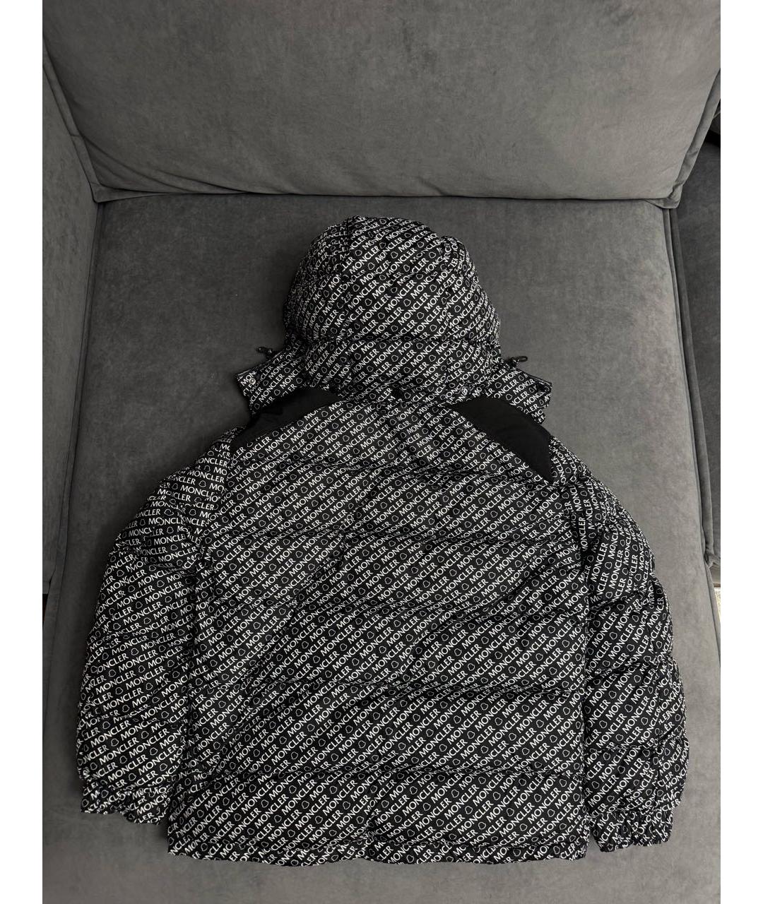 MONCLER Черный полиамидовый пуховик, фото 2