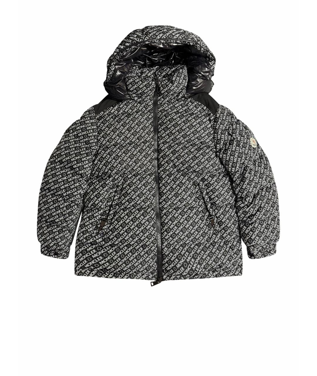 MONCLER Черный полиамидовый пуховик, фото 1