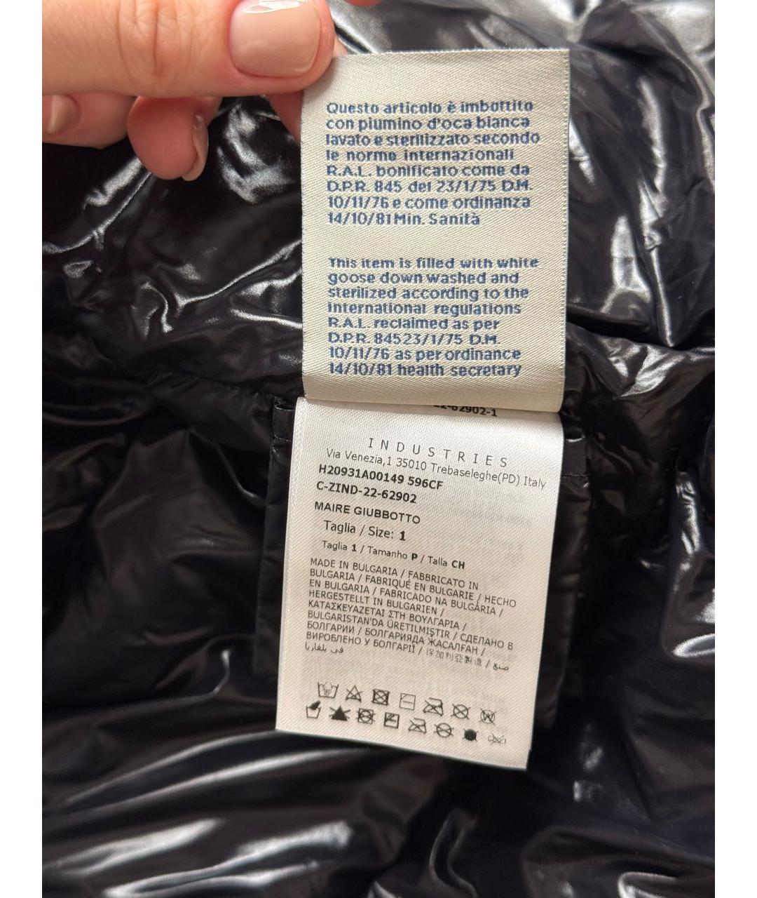 MONCLER Черный полиамидовый пуховик, фото 7