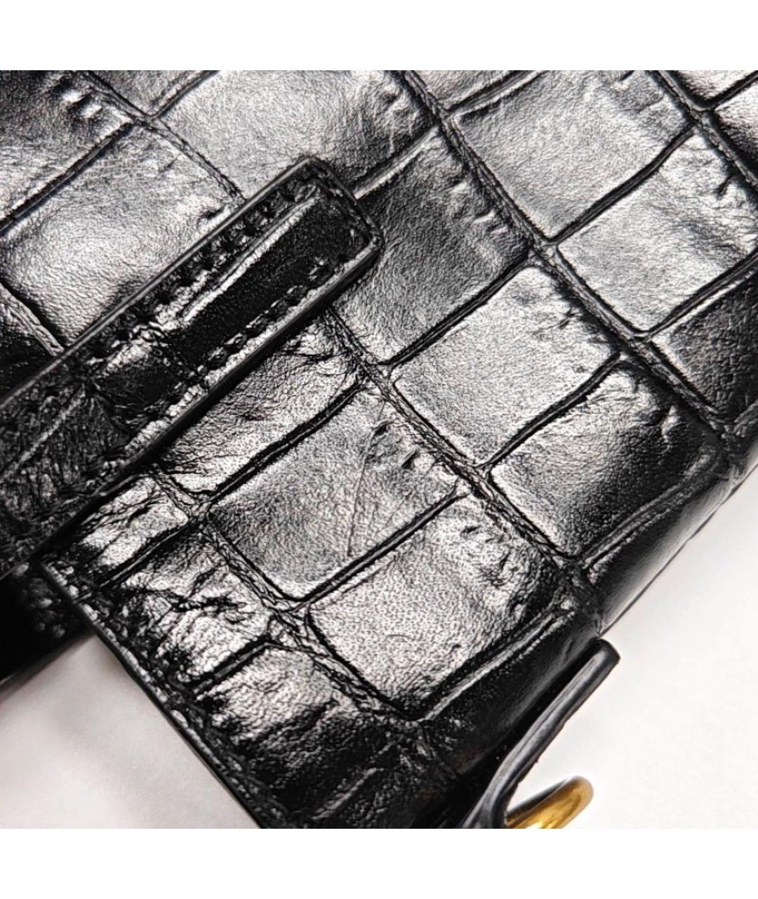 SAINT LAURENT Черная кожаная сумка тоут, фото 4