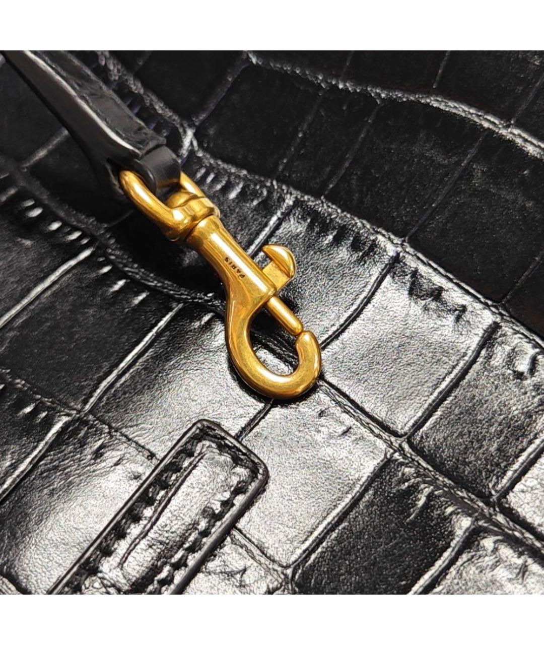 SAINT LAURENT Черная кожаная сумка тоут, фото 5