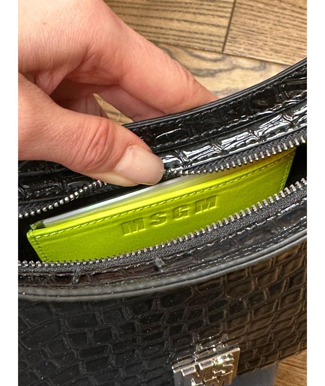 MSGM Черная сумка с короткими ручками, фото 5