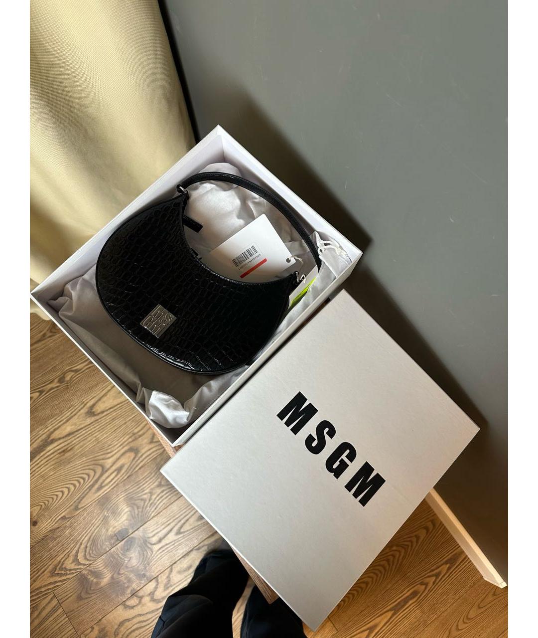 MSGM Черная сумка с короткими ручками, фото 6