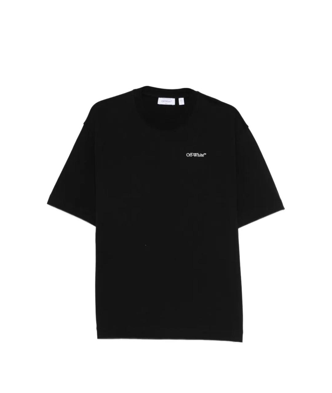 OFF-WHITE Черная хлопковая футболка, фото 1