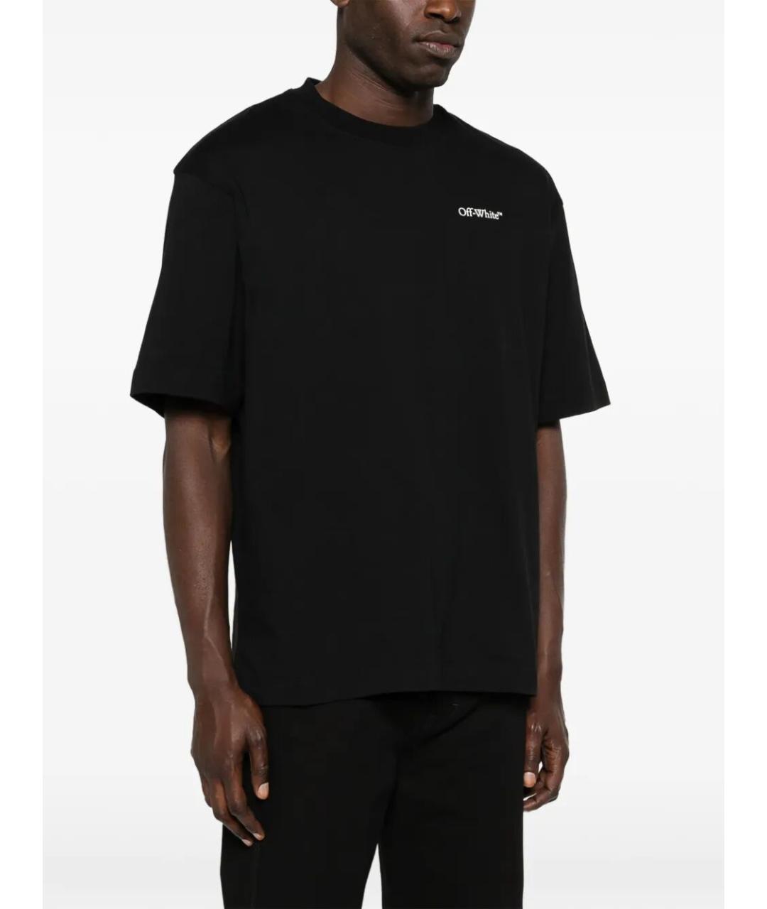 OFF-WHITE Черная хлопковая футболка, фото 5