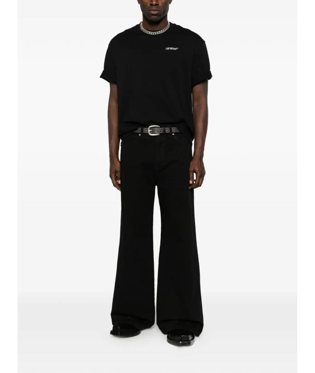 OFF-WHITE Черная хлопковая футболка, фото 2