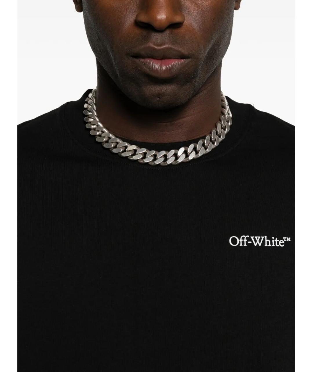 OFF-WHITE Черная хлопковая футболка, фото 3