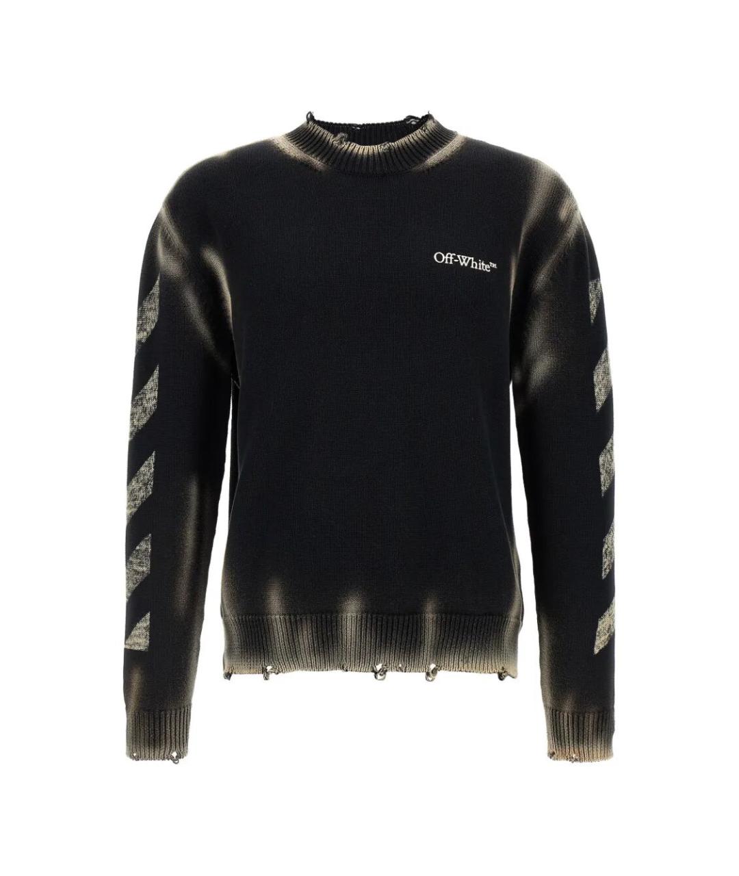 OFF-WHITE Черный хлопковый джемпер / свитер, фото 1