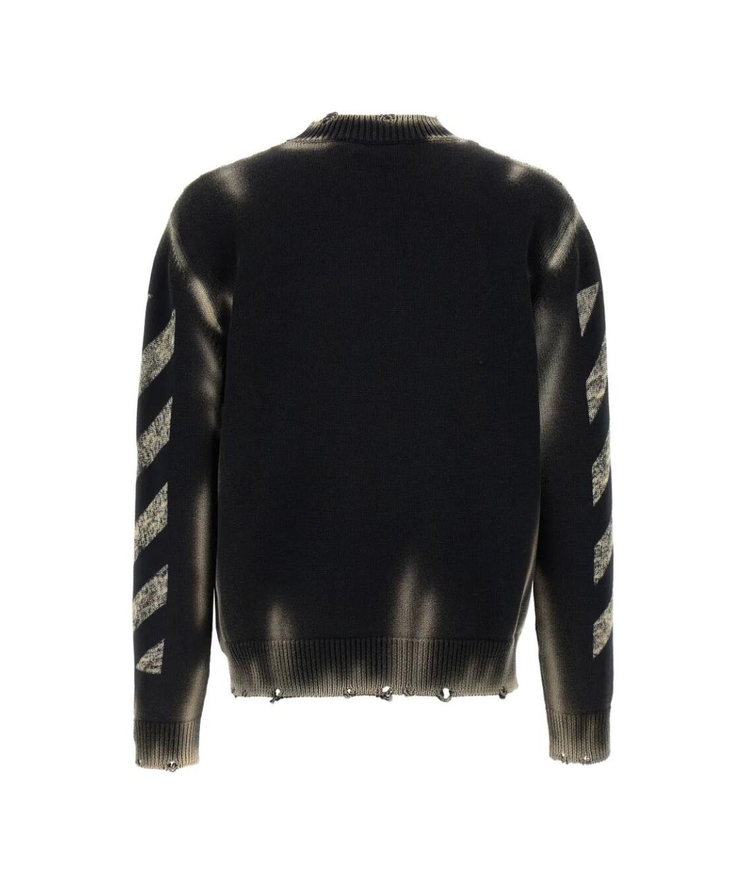 OFF-WHITE Черный хлопковый джемпер / свитер, фото 2