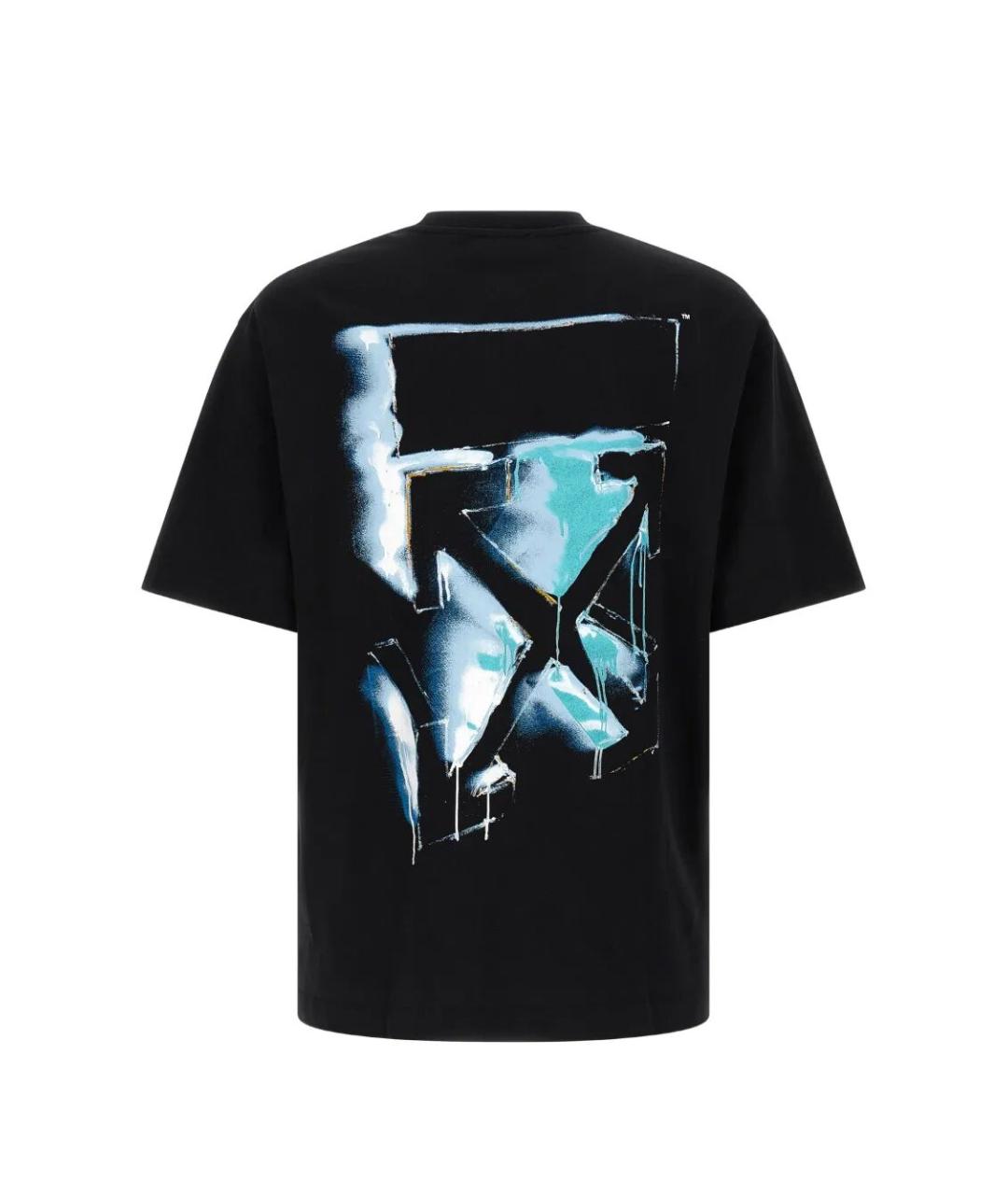 OFF-WHITE Черная хлопковая футболка, фото 2