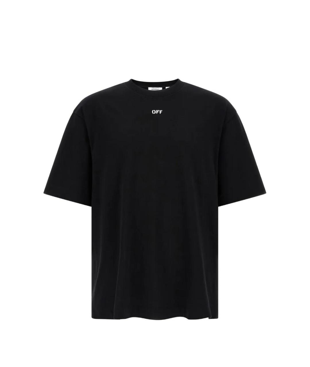 OFF-WHITE Черная хлопковая футболка, фото 1