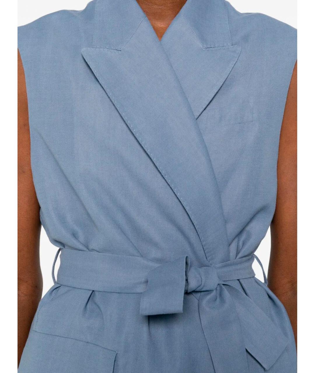 BRUNELLO CUCINELLI Синяя вискозная жилетка, фото 3