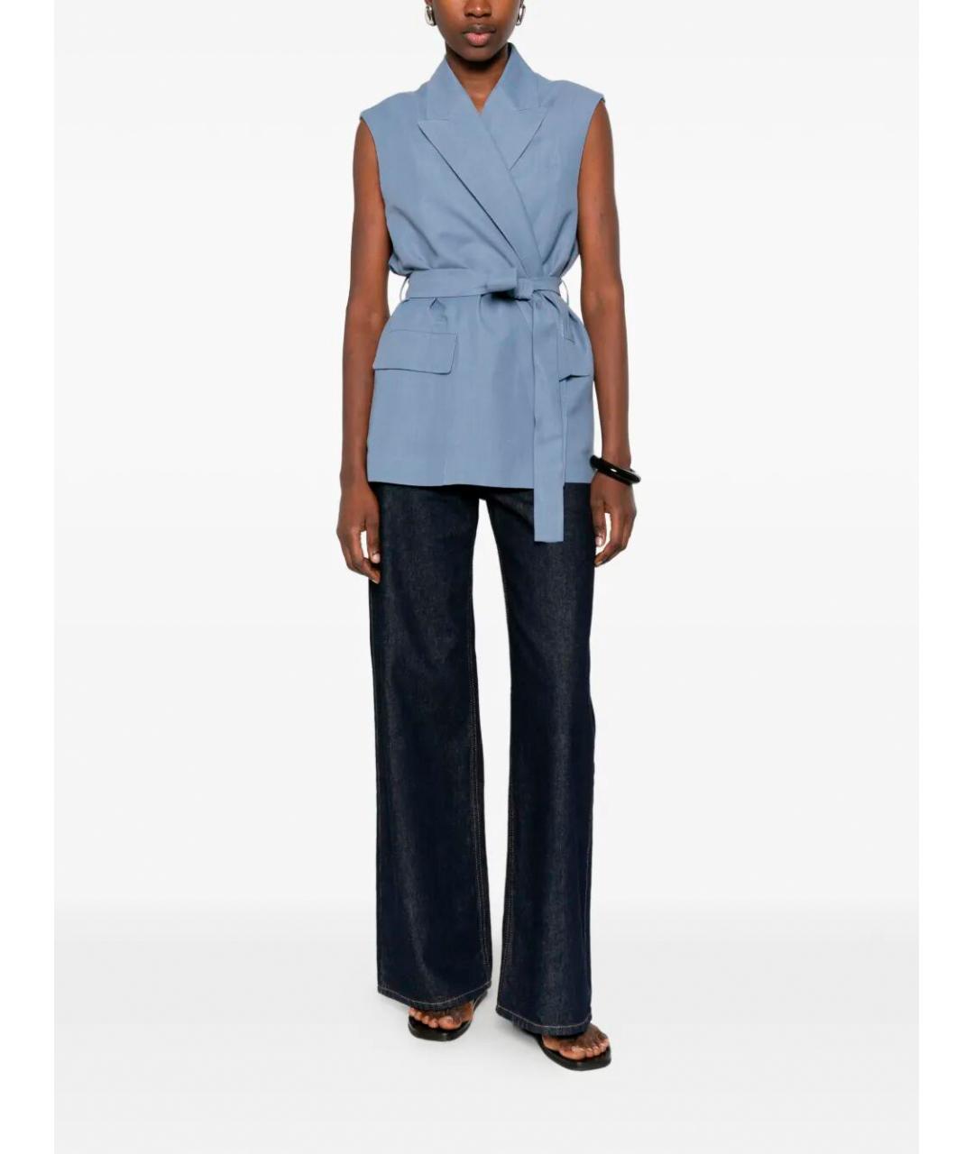 BRUNELLO CUCINELLI Синяя вискозная жилетка, фото 2