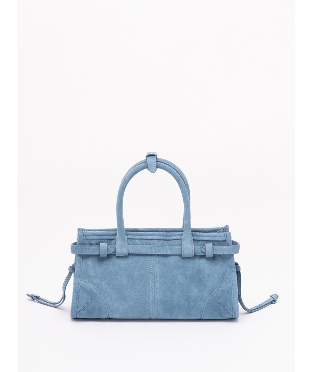 PRADA Голубая замшевая сумка тоут, фото 2