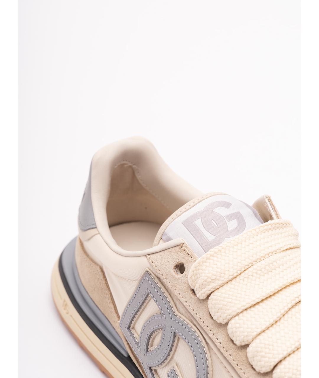 DOLCE&GABBANA Бежевые синтетические кроссовки, фото 5