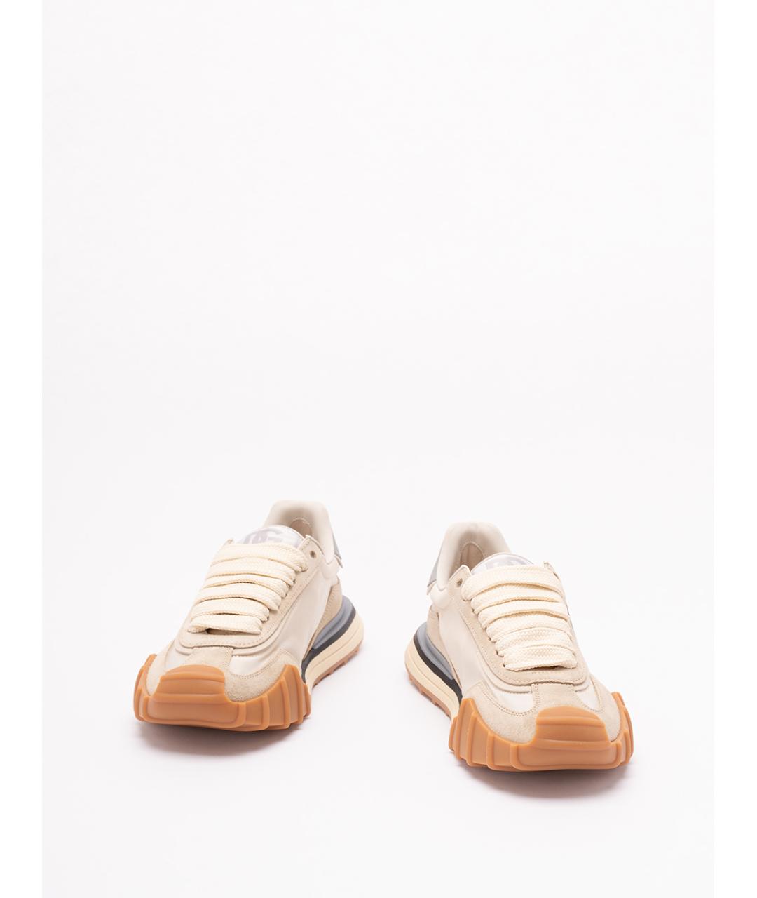 DOLCE&GABBANA Бежевые синтетические кроссовки, фото 2