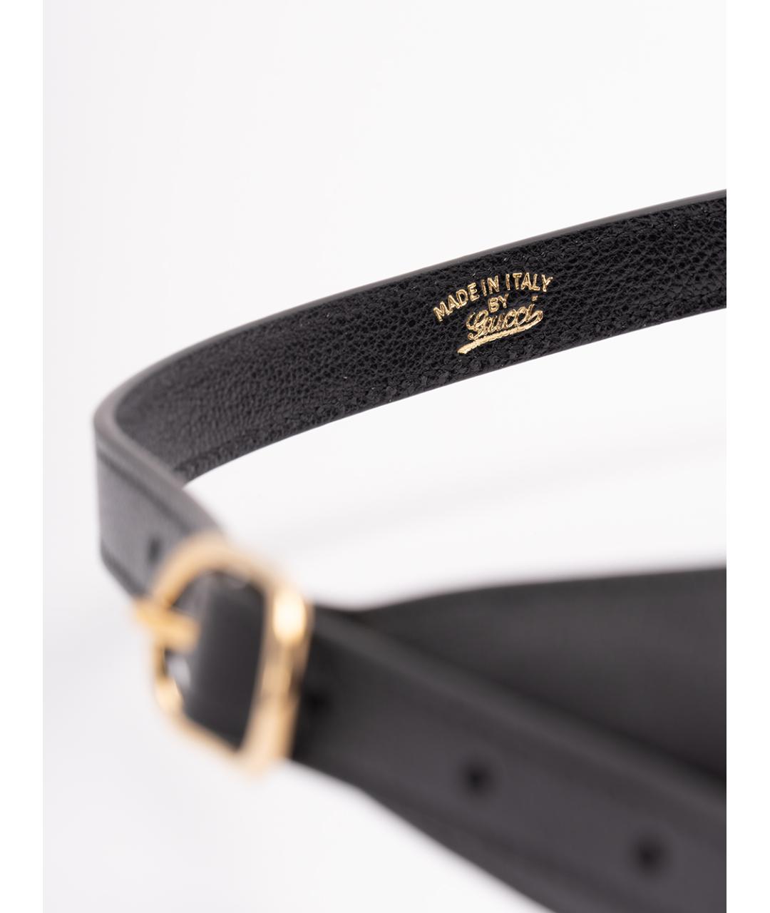 GUCCI Черная кожаная сумка через плечо, фото 7