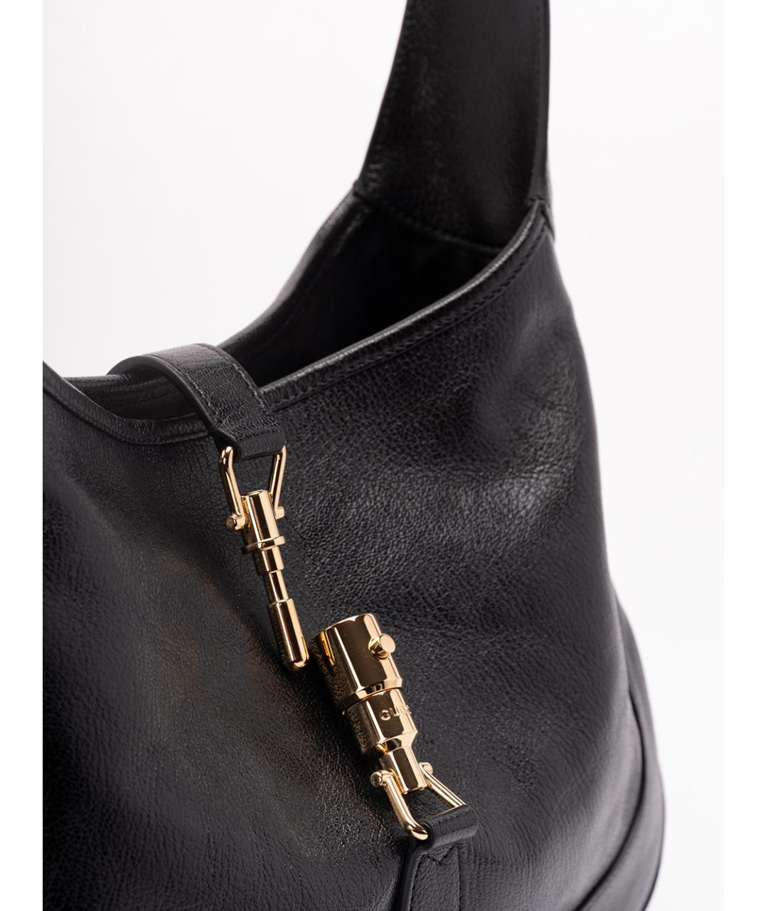 GUCCI Черная кожаная сумка через плечо, фото 6