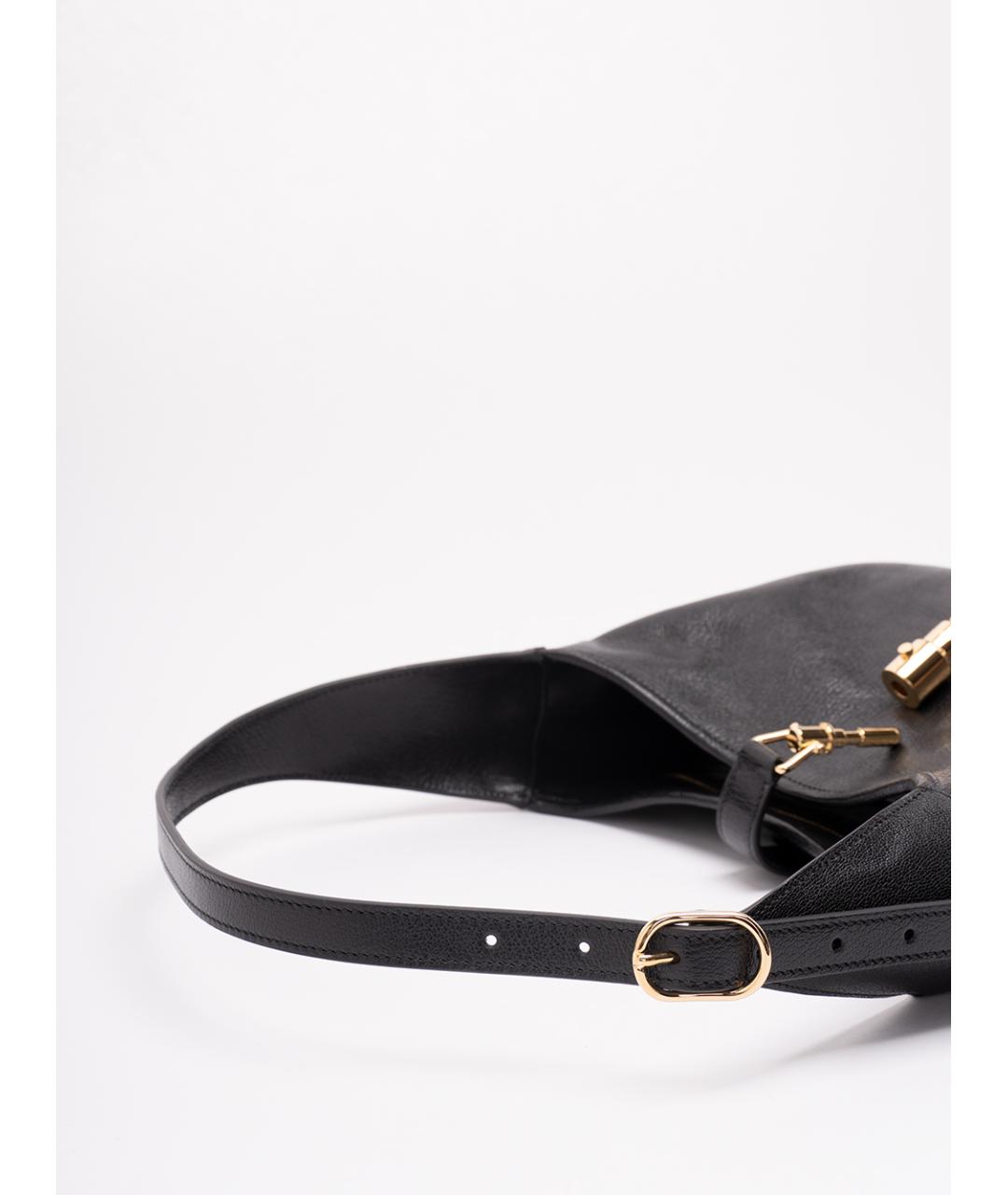 GUCCI Черная кожаная сумка через плечо, фото 4